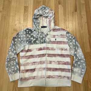 Polo Ralph Lauren Full Zip American Flag Hoodie